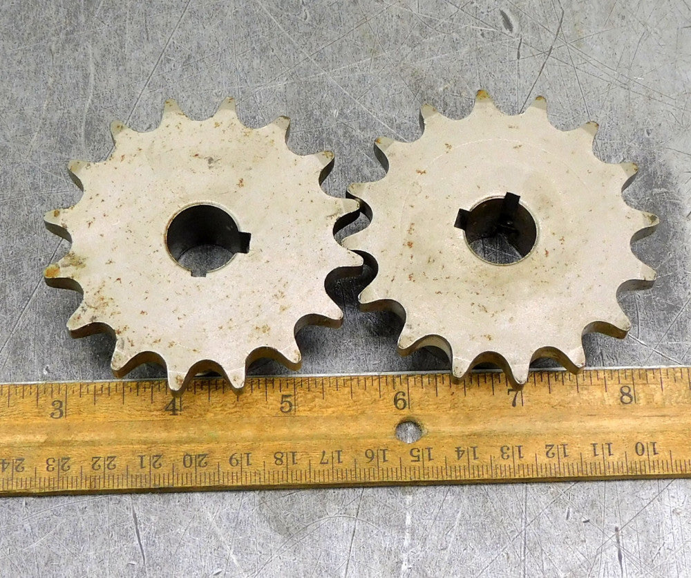 Martin 40BS16 Roller Chain Sprocket #40 16 Teeth 5/8" Bore Keyed Lot of Two (2)