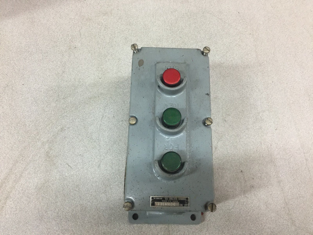 NEW NO BOX FURNAS 600VAC EXPLOSION PROOF 3 PUSHBUTTON STATION 50HA3E1