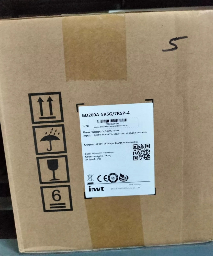 One Brand New invt GD200A-5R5G/7R5P-4 Inverter 380V 5.5KW/7.5KW