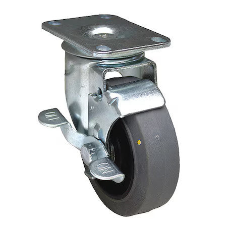 Zoro Select P12s-Prp050b-12-Wb-El Plate Caster,325 Lb. Load Rating