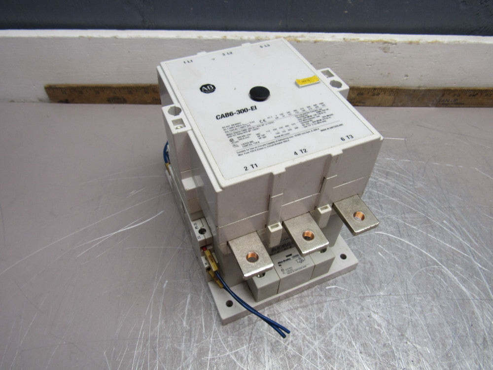 ALLEN BRADLEY CAB6-300-EI 450A 690V 293KW CONTACTOR 110-130V-COIL XLNT TAKEOUT !