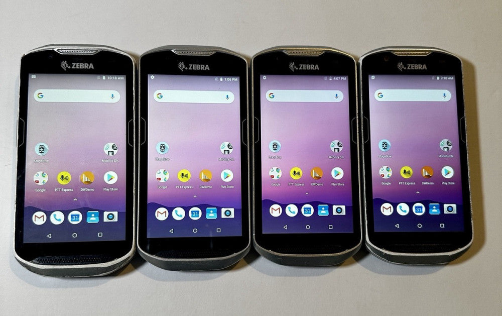 Lot Of 4 Zebra TC57 Android Scanner-Factory Reset-Free Shipping-See Pictures!!