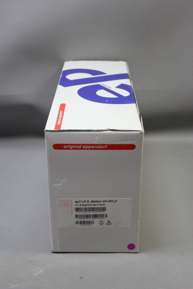 NEW BOX 960 EPPENDORF 300uL PIPETTE TIPS MOTION RACKS 960050045