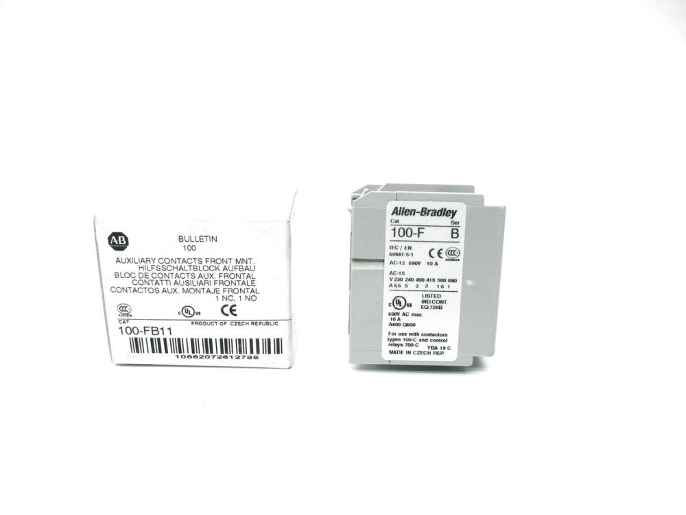 ALLEN BRADLEY 100-FB11 SER. B 600VAC 10A (WH) NSMP