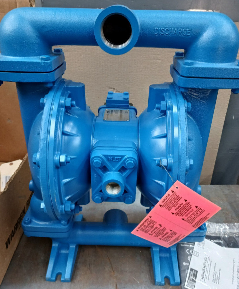 NEW SANDPIPER 1-1/2" CAST IRON AIR DOUBLE DIAPHRAGM PUMP 106 GPM S15B1IBWANS000