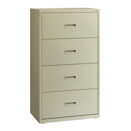 Hirsh 14956 30" W 4 Drawer Lateral File Cabinet, Putty,  A4/Legal/Letter