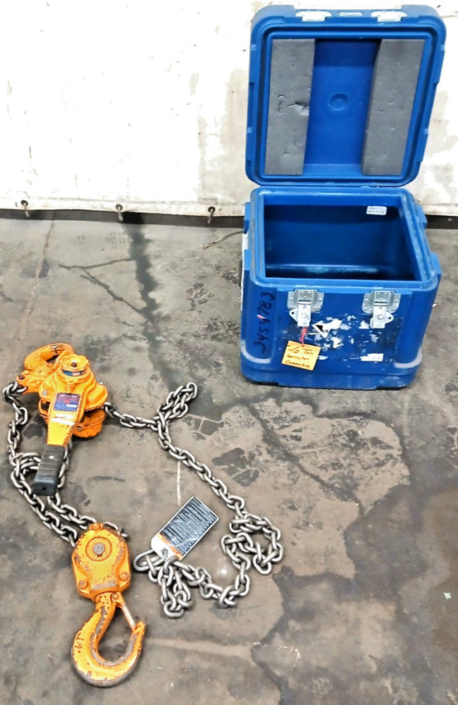 HARRINGTON LEVER HOIST CODE LB060B LOT NO L5A874 6 TON LBS CHAIN LENGTH 142 IN.