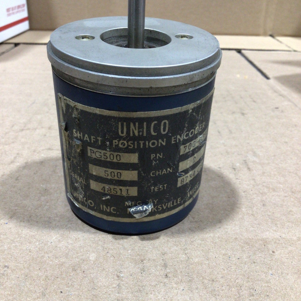 UNICO ENCODER PG500 P.N. 700-139 CHAN 2 PPR 500