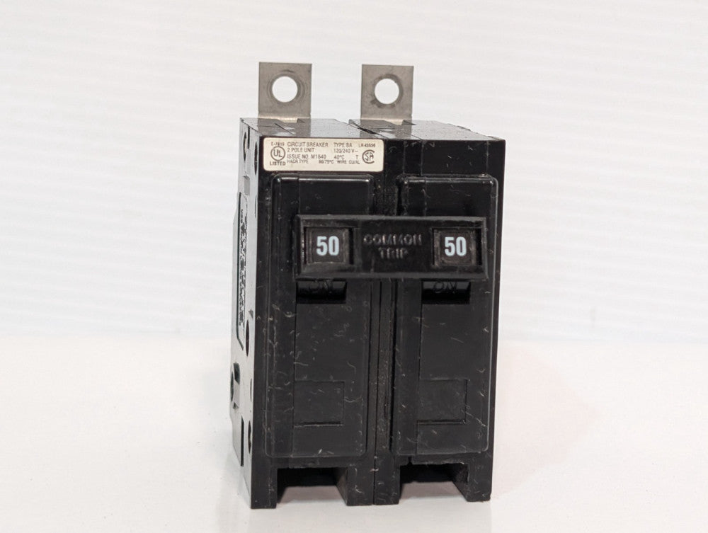 Cutler-Hammer BAB2050 Circuit Breaker, 50A, HACR Rated, 2-Pole, Bolt-On