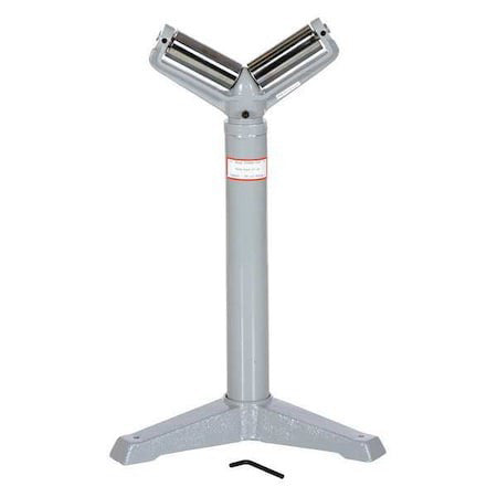 Zoro Select Stand-V-Hp Roller Stand,V Style,H To 42 In