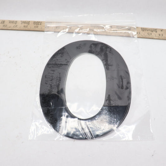 (10-Pk) Letter Label O Non-Reflective Gothic Black Die Cut 8"