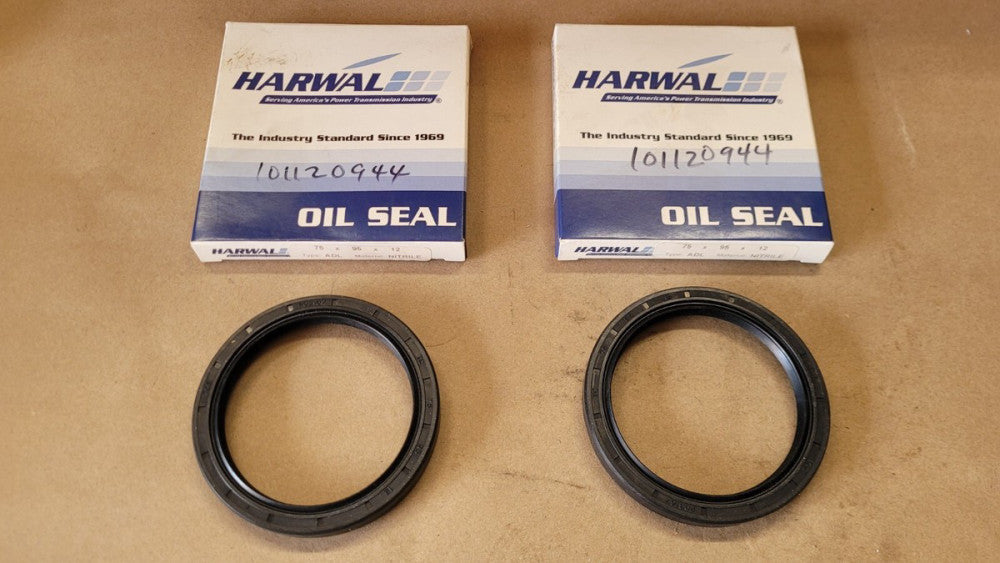 Lot of 2 Harwal Oil Seals 75x95x12 mm ADL Nitrile