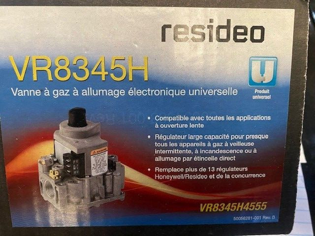 HONEYWELL DUAL DIRECT IGNITION/INTERMITTENT PILOT GAS VALVE VR8345H4555