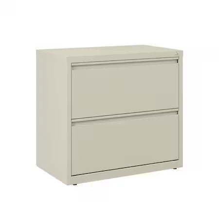 Hirsh 14970 30 In W 2 Drawer Lateral File Cabinet, Putty,  A4/Legal/Letter