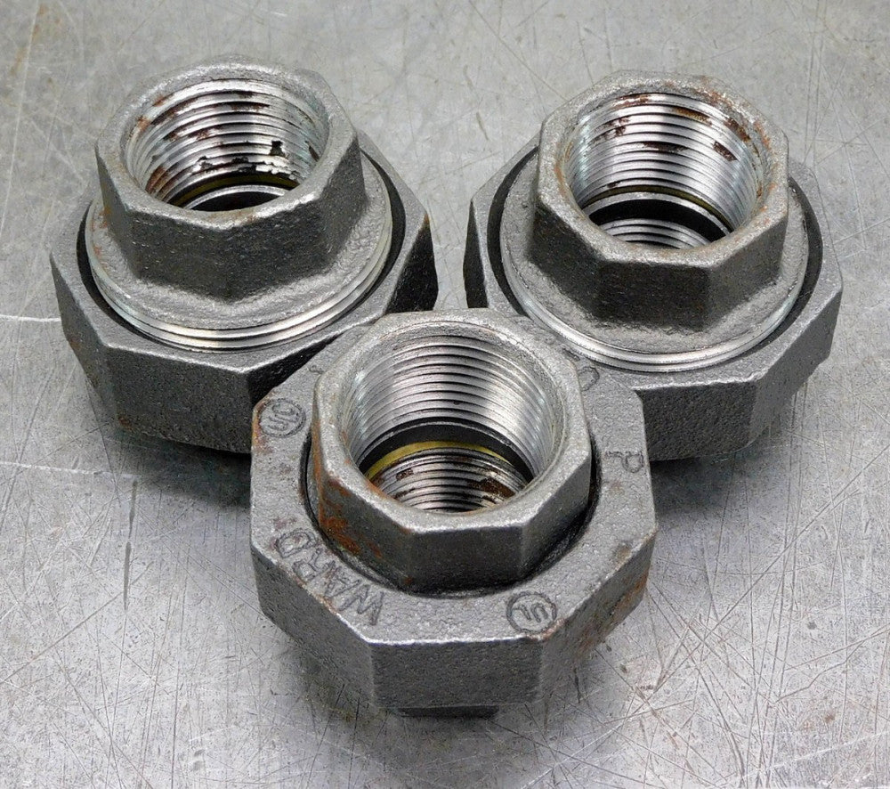 Ward Iron to Iron Union Fitting Class 150 1" NPT Lot of Three (3)