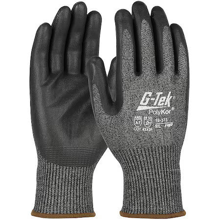 G-Tek Polykor 16-373/M Cut Resistant Glove, ,Foam Palm, Elastic, M, 12 Pk
