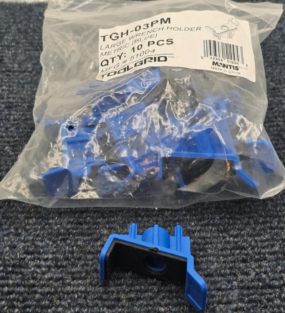 (50 PIECES) Toolgrid 51004 Large Wrench Holder Metric (Blue)  TGH-03PM