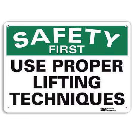 Lyle U7-1261-Ra_10X7 Safety Sign, 7 In Height, 10 In Width, Aluminum, Vertical