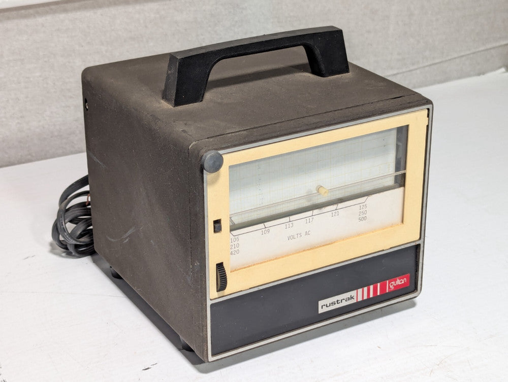 Rustrak Gulton 7186A strip chart recorder as pictured, 115VAC, measures AC volt