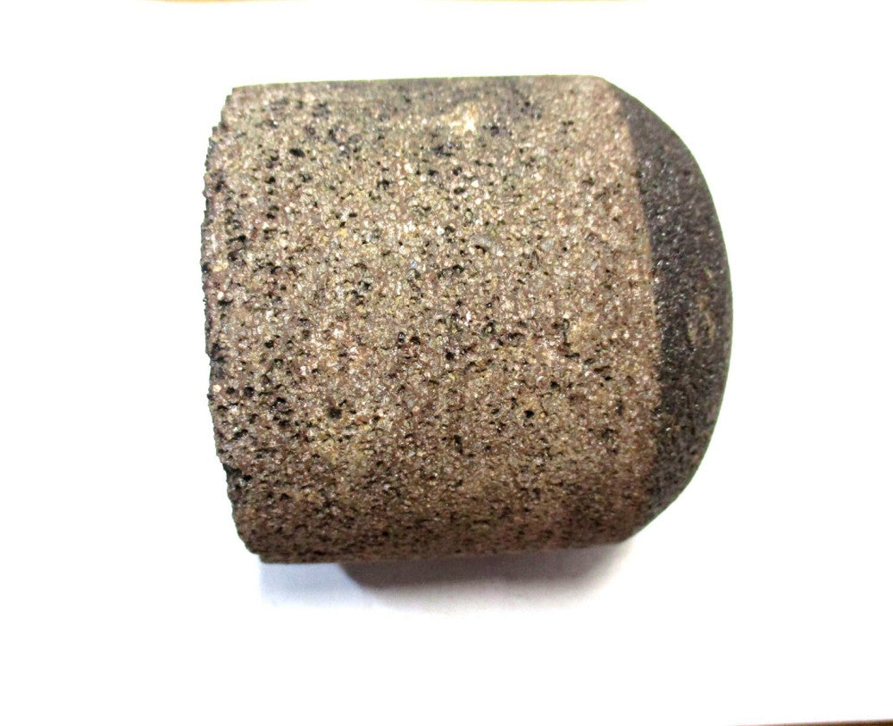 Daco (1198PW) 3 x 3 x 5/8-11 20 Grit T18R Aluminum Oxide Round Tip Grinding Plug
