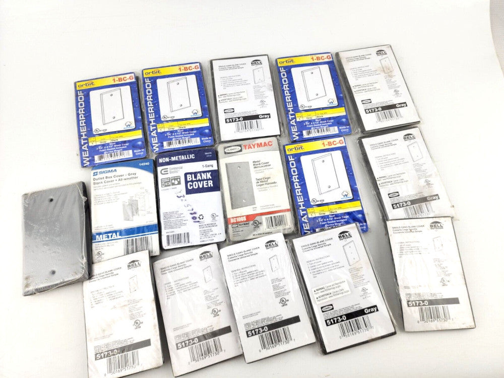 16pcs Lot Orbit Bell Sigma Single Gang Electrical Blank Cover Gray