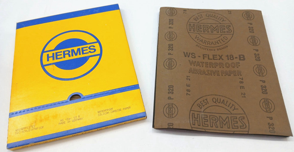 HERMES WATER PROOF SILICON CARBIDE PAPER P240 GRIT 9 X 11 IN WSFLEX18B LOT OF 50