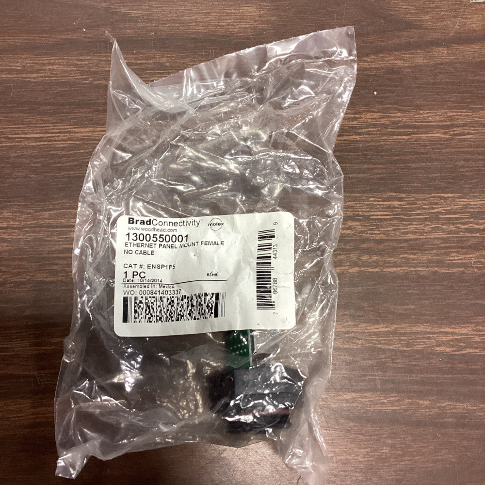 Brad Connectivity 1300550001 Ethernet Panel Mount Female Cat# ENSP1F5