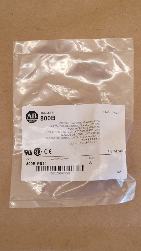 Allen Bradley 800B-PS11 Contact Cartridge With Latch 1NO+1NC