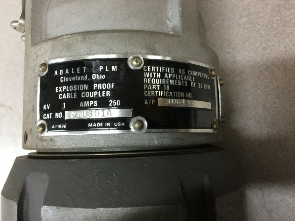 NEW NO BOX ADALET-PLM 1KV 250AMP EXPLOSION PROOF CABLE COUPLER PML301A