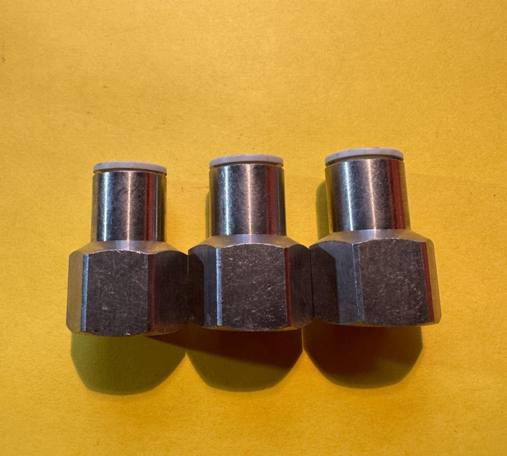 SMC Spore KQG2H12-04S Female Connector Stainless 12mm x 1/2 FPT (Lot of 3) New