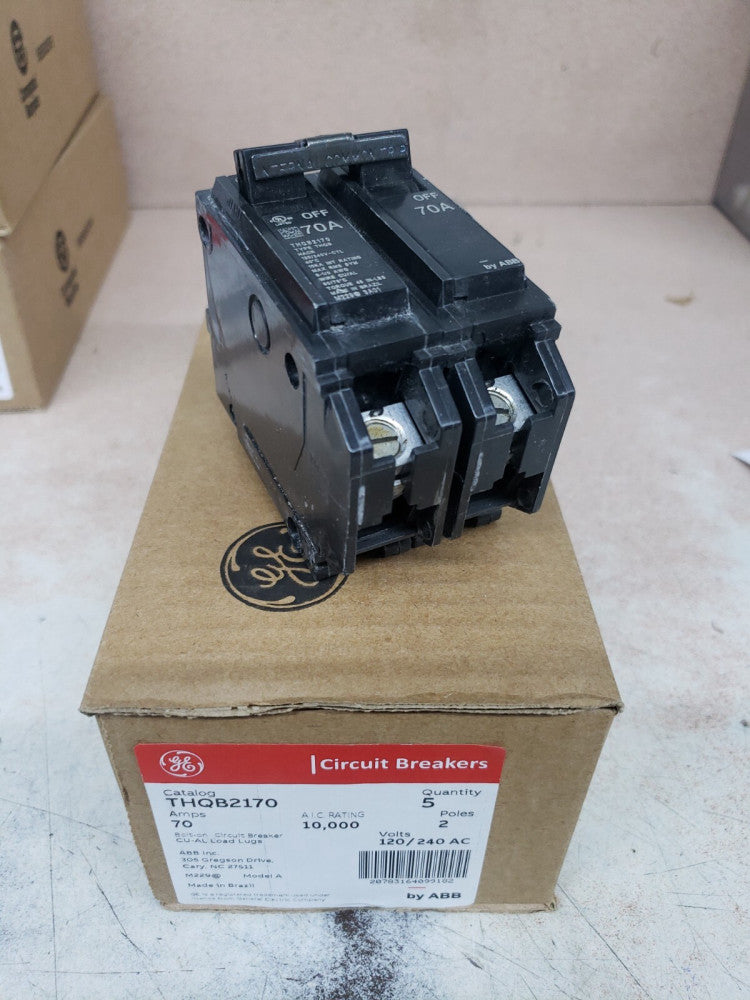 1- NEW General Electric THQB2170  2P70A 120/240 BLT-ON CB, Black