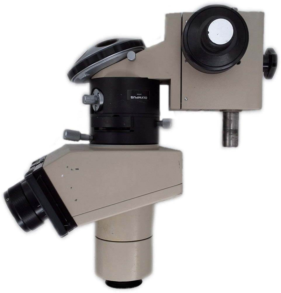 Olympus BHMJ Microscope Focus Block Turret Trinocular Head 