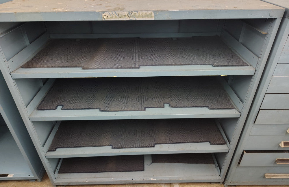 STANLEY VIDMAR INDUSTRIAL STEEL 4 TIER SHELVING