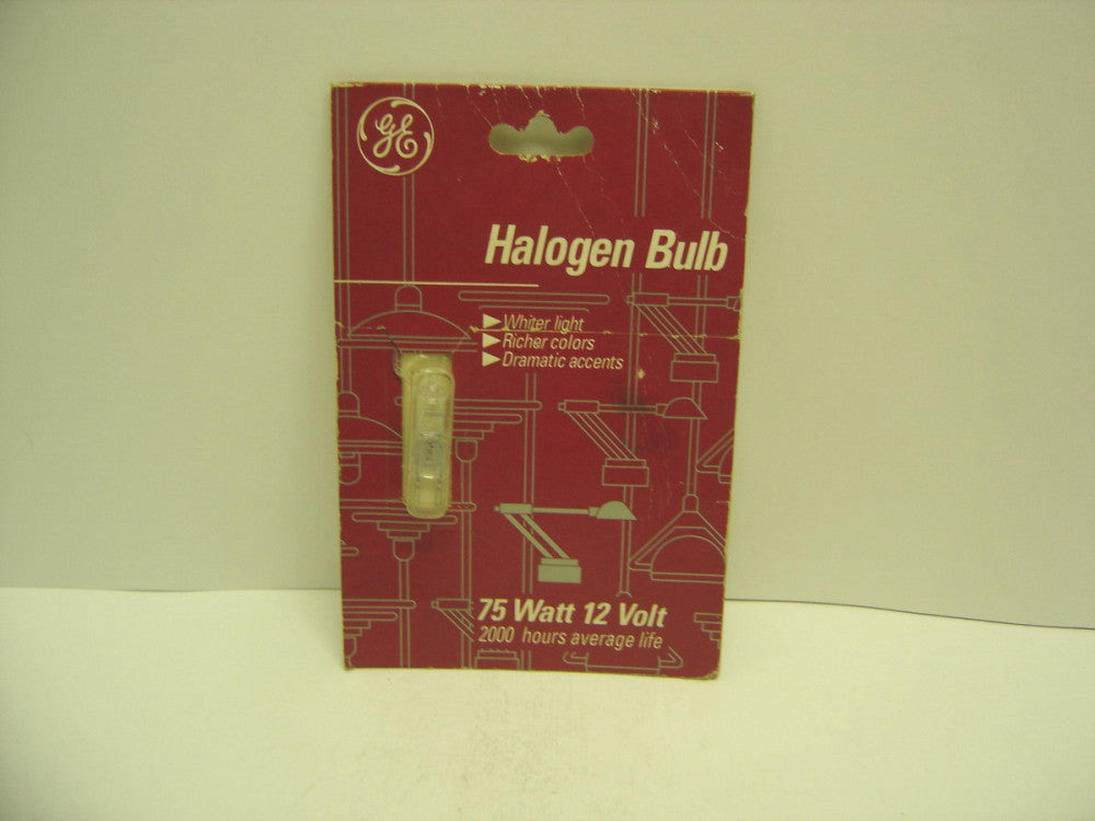 GENERAL ELECTRIC Q75T4/CL/CD #19377 HALOGEN BULB 75 WATTS 12 VOLT AVG.2000 NIB