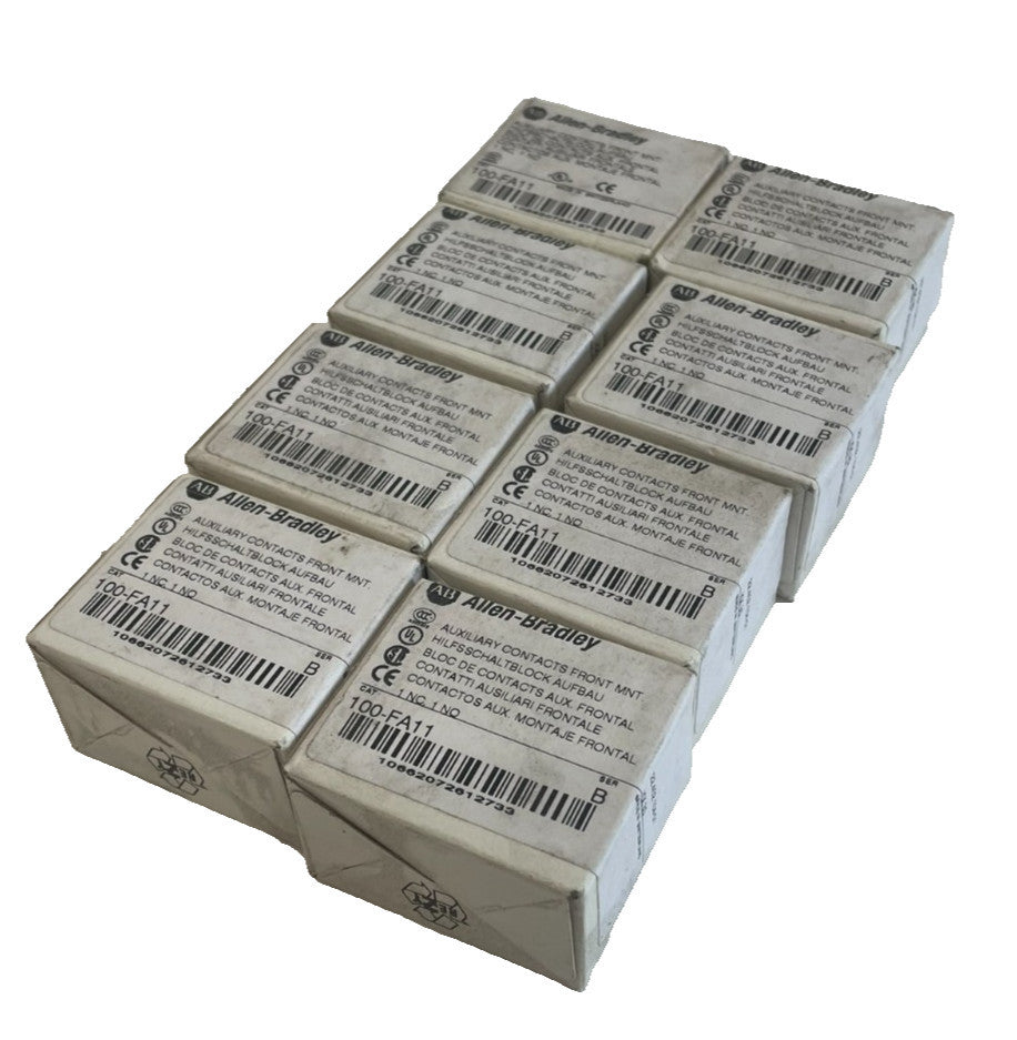 ALLEN BRADLEY 100-FA11 AUXILIARY CONTACT 100FA11 LOT OF 8 NEW, SURPLUS