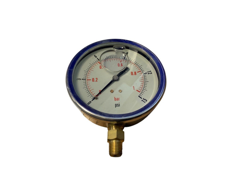 15 PSI 4" LF LM Pressure Gauge Dynamic PDLC-2P-015-A 21-1800-D