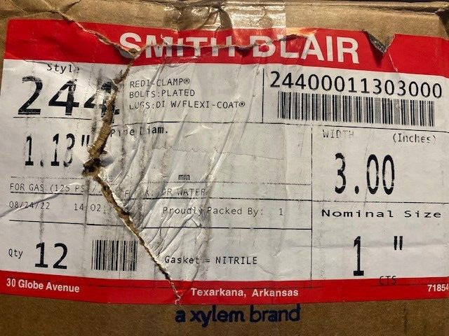 (12 Pack) Smith Blair Full Circle® 1 x 3 in. Stainless Steel Repair Clamp