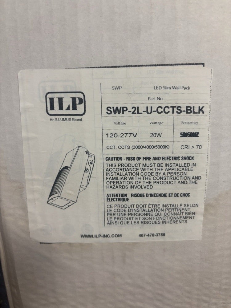 NEW ILP SLIM WALL PACK, [SWP-2L-U-CCTS-BLK]