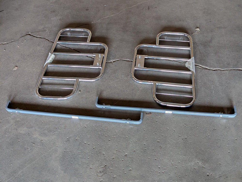 Invacare 6630 Clamp-On Half-Length Bed Rails Set Heavy Duty Chrome Plated Steel