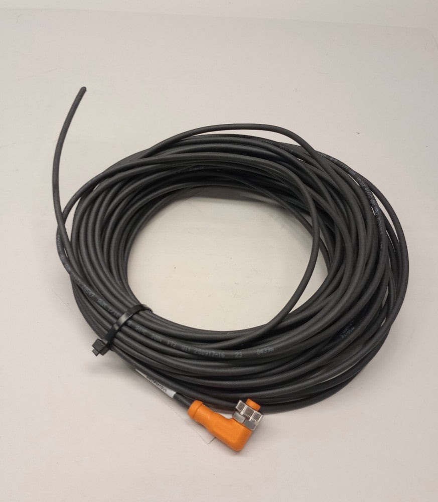 IFM Efector EVC087 Used Cordset Female Right Angle M12 to Pigtail 20m PUR 4-wire