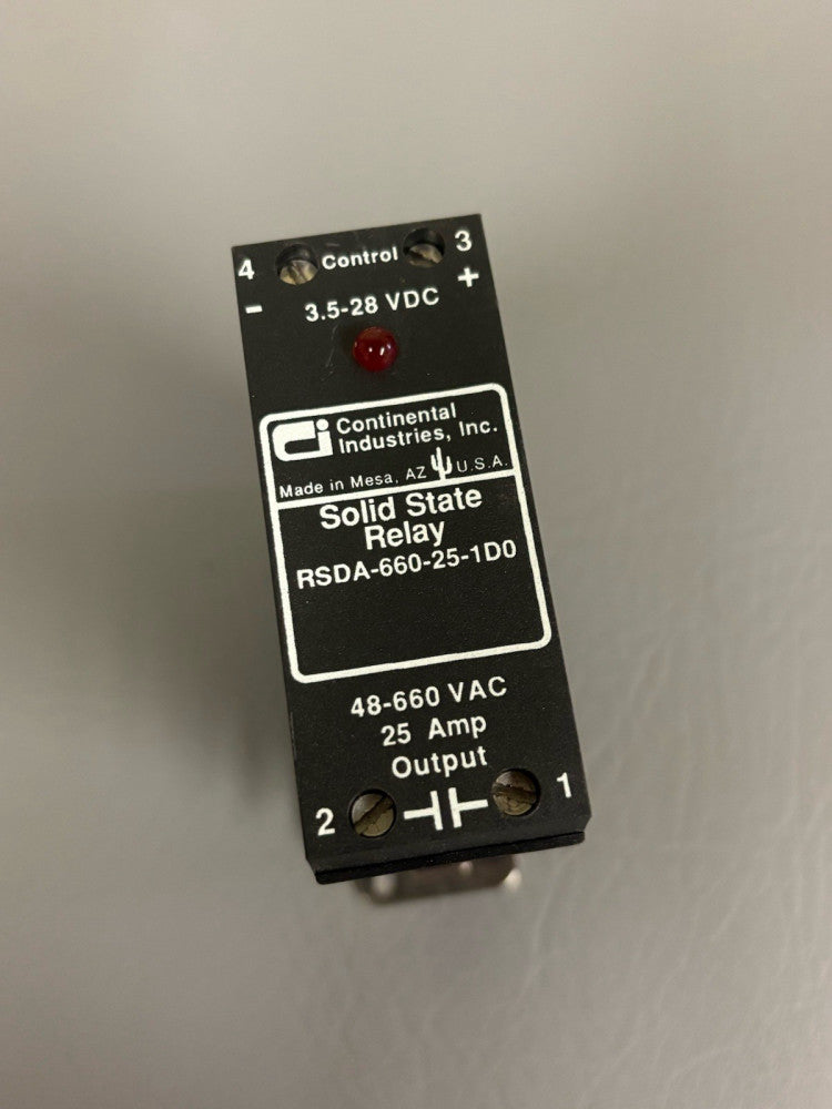 CONTINENTAL INDUSTRIES RSDA-660-25-1D0 48-660 SOLID STATE RELAY