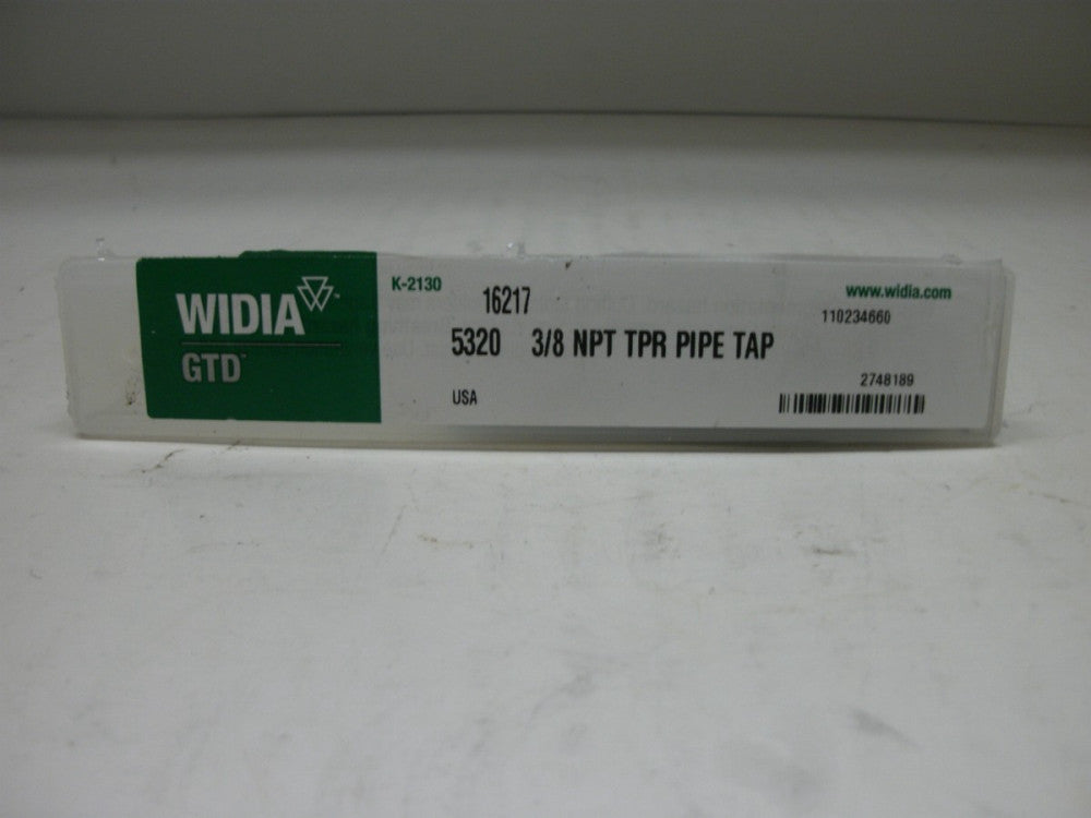 WIDIA GTD 16217/5320 3/8 NPT TAPER PIPE TAP 4 FLUTE GTD 3/8-18 NPT HS NEW IN BOX