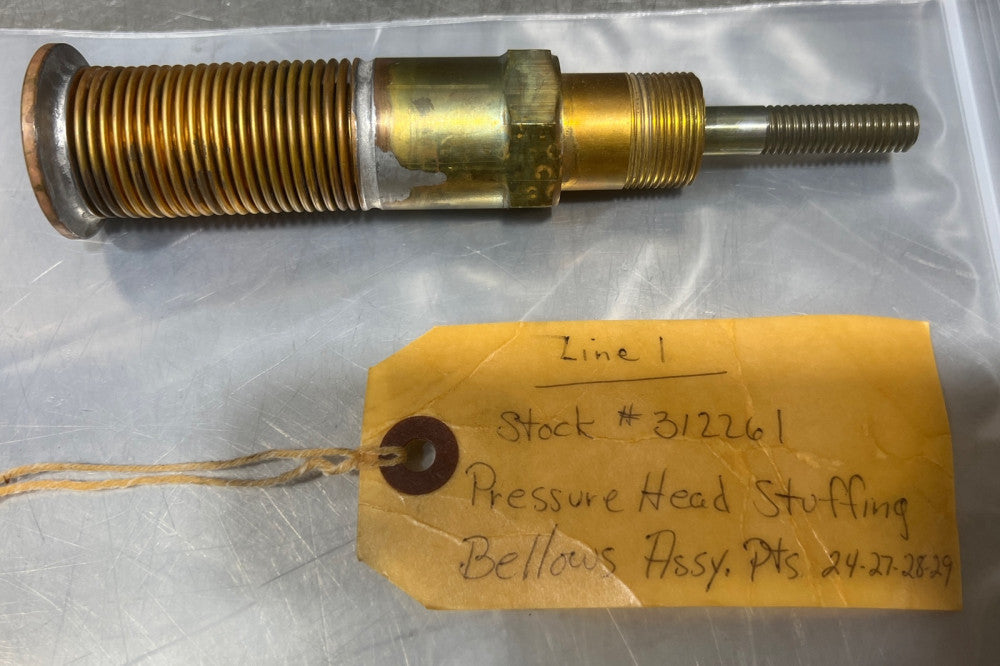 NEW OLD STOCK TURBINE GENERATOR PRESSURE HEAD STUFFING BELLOWS ASSY Pts 24272829