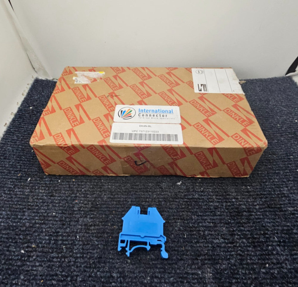 (QTY 100) ICI DK4N-BL  DIN Rail Terminal Blocks Blue Dinkle 10 AWG 30A 600V