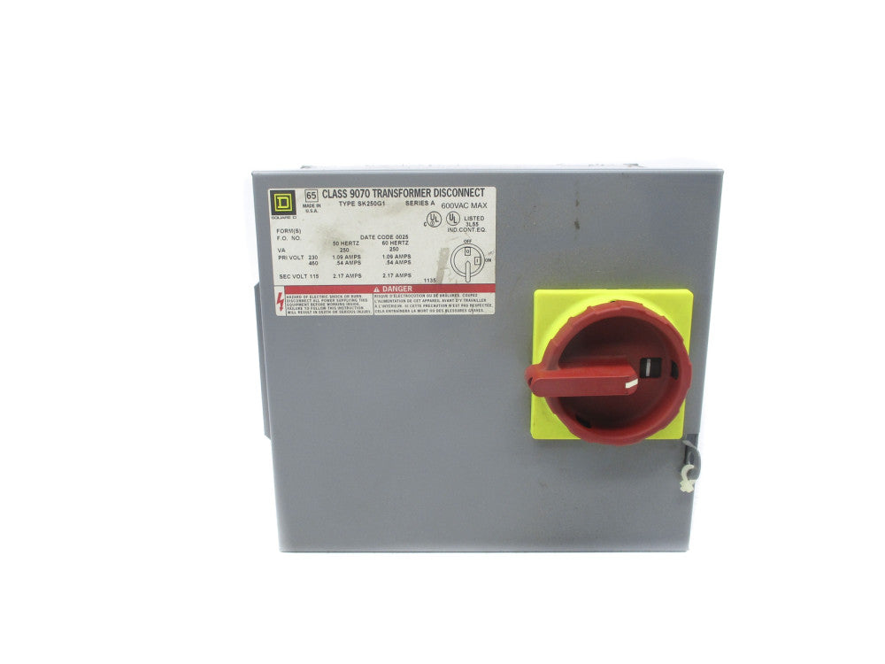SQUARE D 9070SK250G1 SER. A 460V 2.17A NSNP