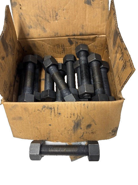 FULLY THREADED B7 STUD WITH 2 HEX HEAD NUTS 2H (LOT OF 13)