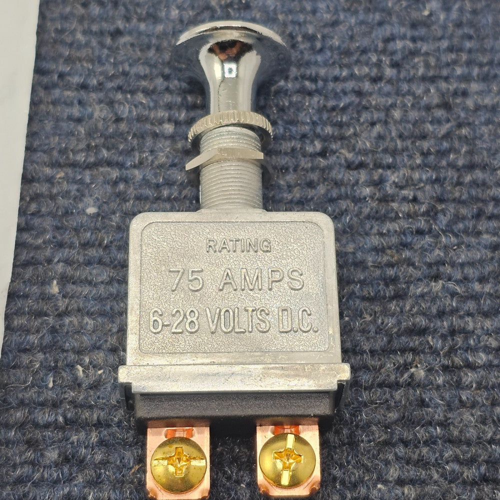 (QTY 4) 75 Amps Heavy Duty Push Pull On-Off Switches 2 Terminal 6-28 Volts DC