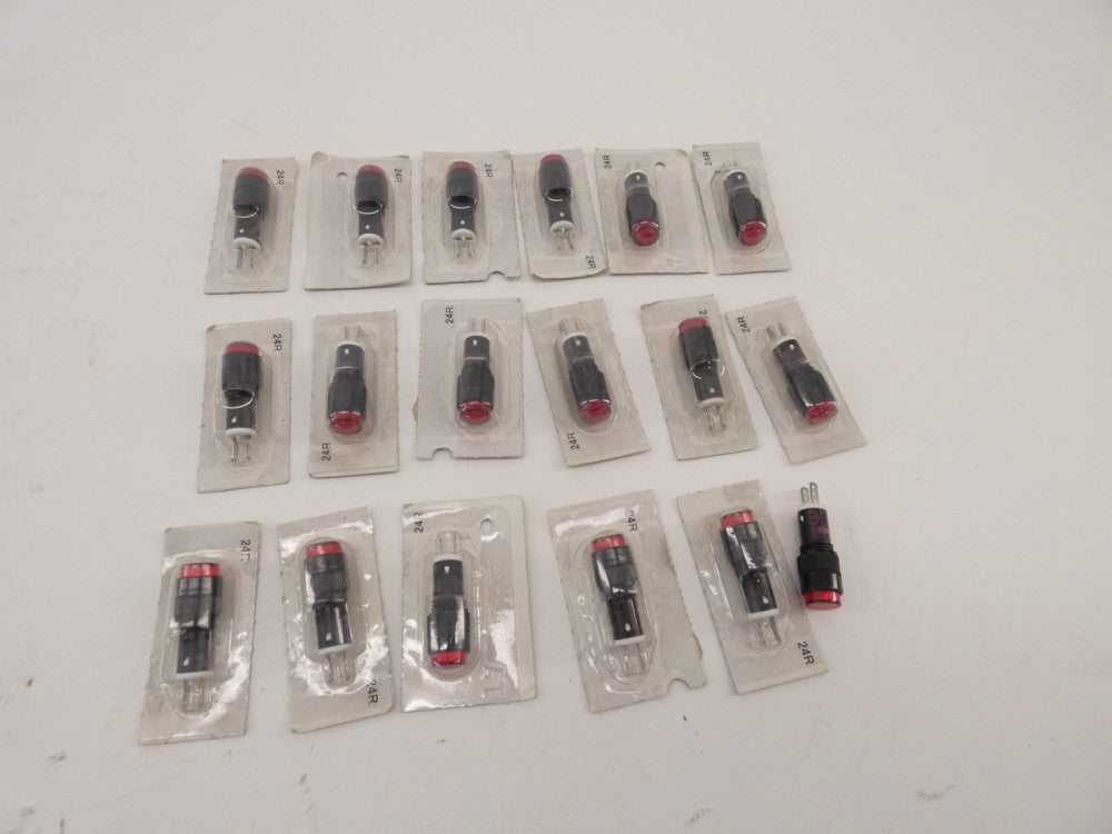 *Lot of 18* IDEC AP1M Red Pushbutton Miniature Pilot Light 24VAC/DC - NEW Sur...