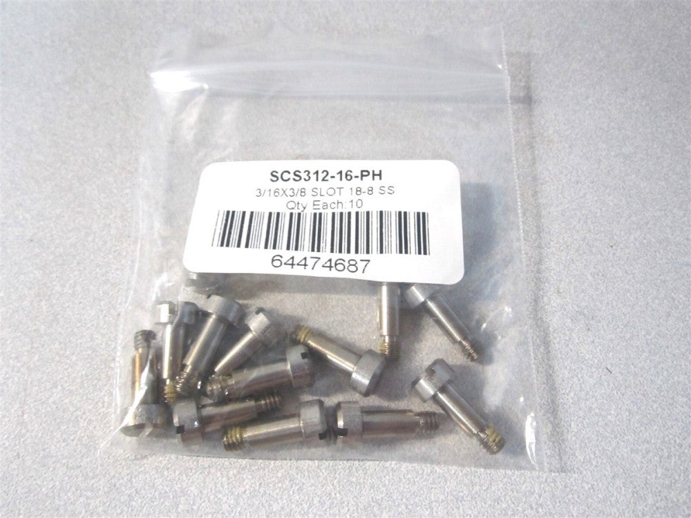 (SC312-16-PH) #8-32 3/16 x 3/8" SS Precision Shoulder Screw - Pack of 13 