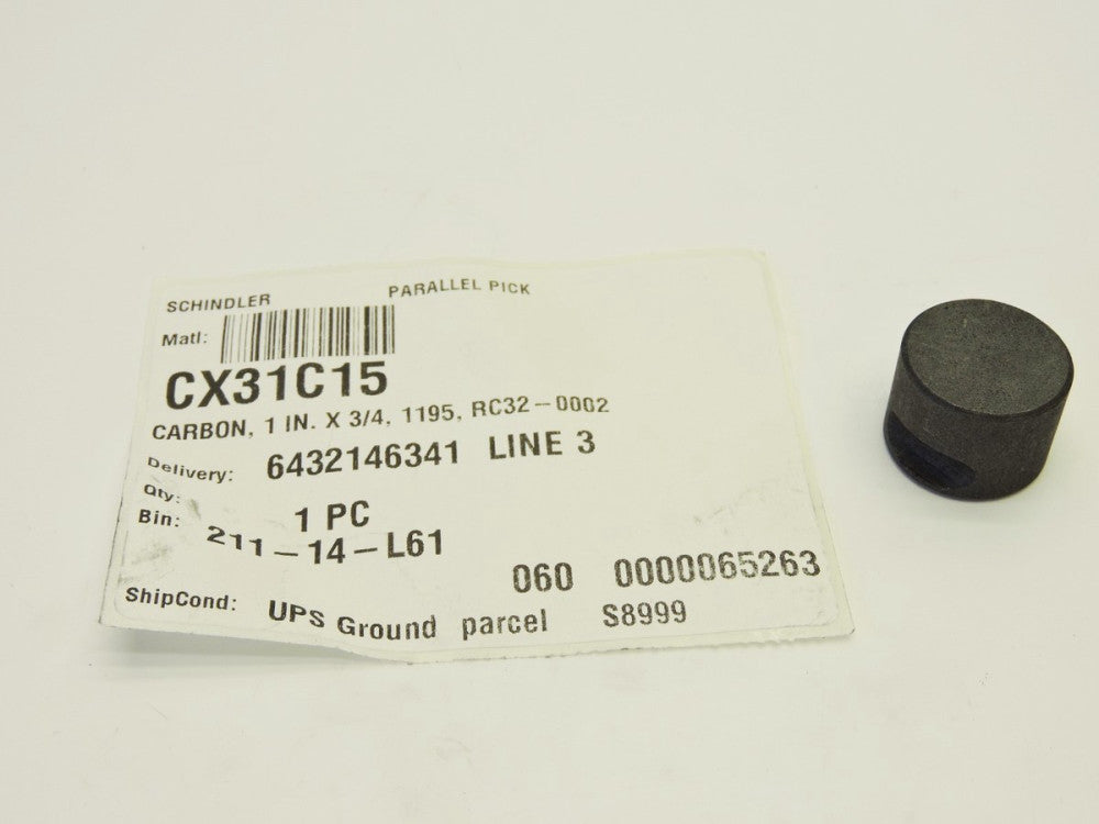 Schindler CX31C15 Carbon 1" x 3/4", 1195, RC32-0002